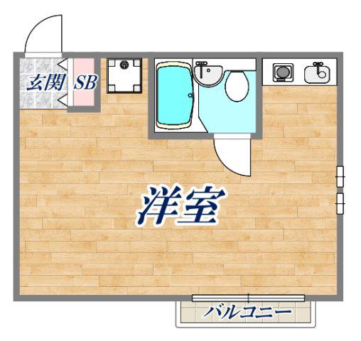 NISHINOMIYA TWIN(ワンルーム/3階)の間取り写真