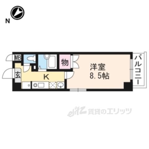 アートプラザ野路(1K/3階)の間取り写真