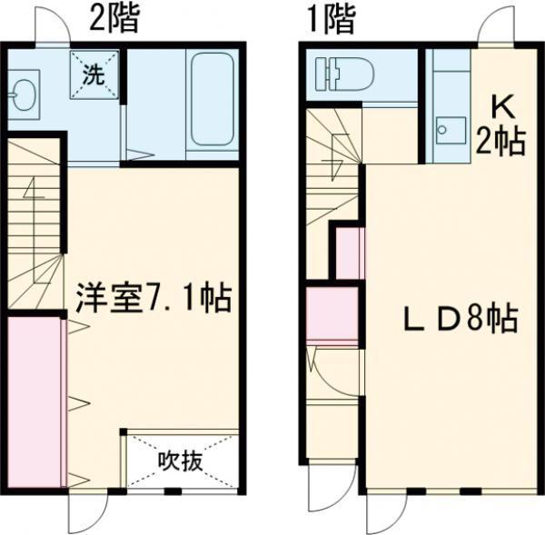 B-LOOM(1LDK/1階)の間取り写真