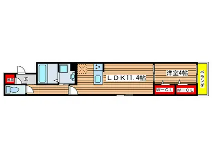 エトワール桜山II(1LDK/3階)の間取り写真