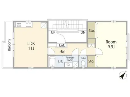 グランヴィラージュ(1LDK/3階)の間取り写真