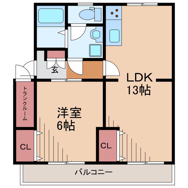 テレパレス大宮三橋II(1LDK/1階)の間取り写真