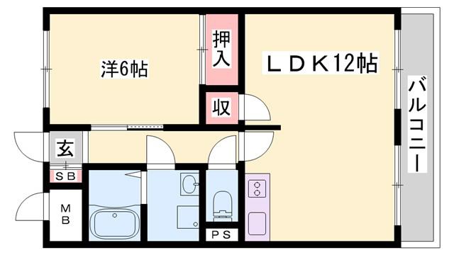 アイビーコート(1LDK/3階)の間取り写真