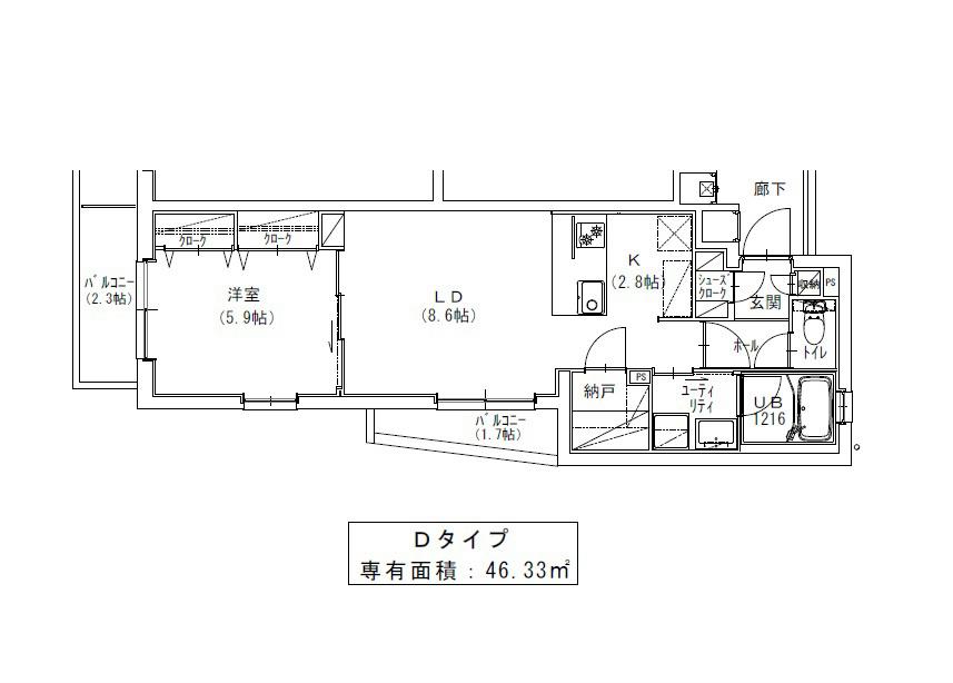JSクラスト湘南藤沢(1LDK/3階)の間取り写真