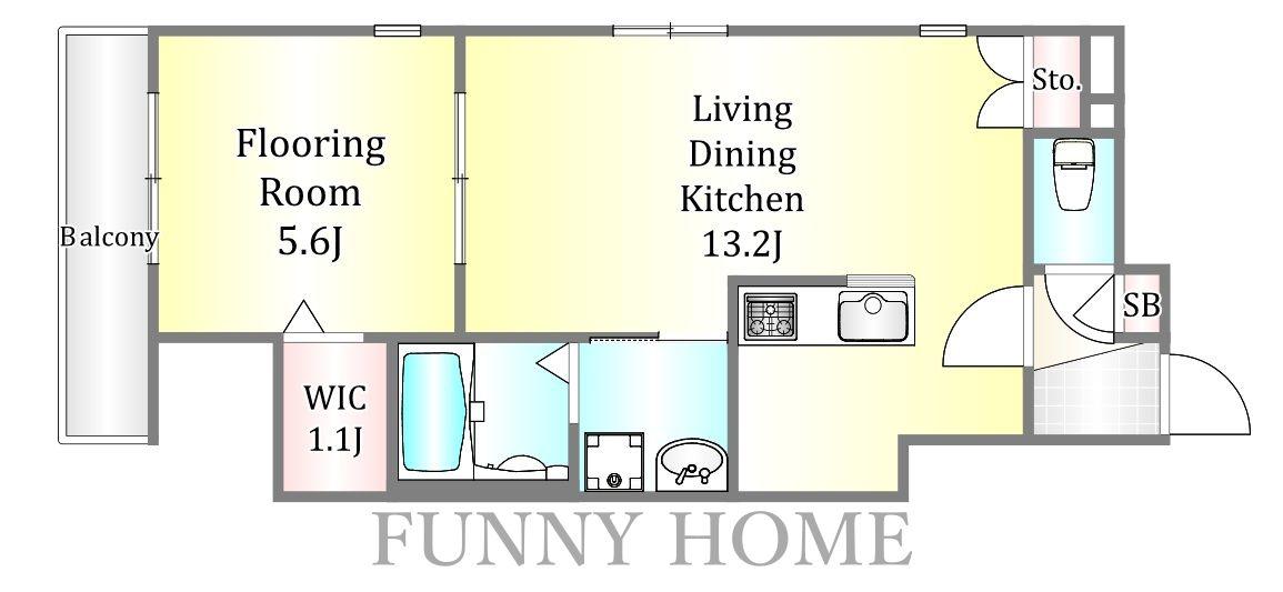 CASA FAMILIE(1LDK/2階)の間取り写真