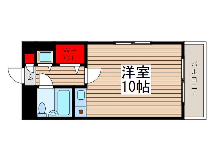 キャッスル北松戸(ワンルーム/6階)の間取り写真