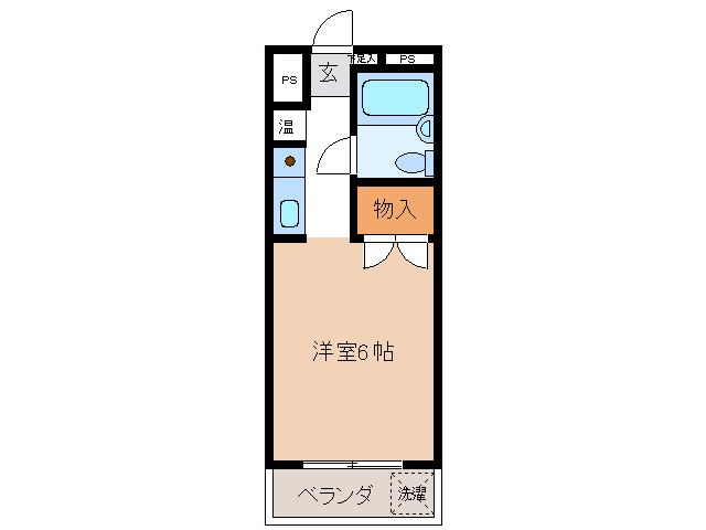 NOA松野(ワンルーム/4階)の間取り写真
