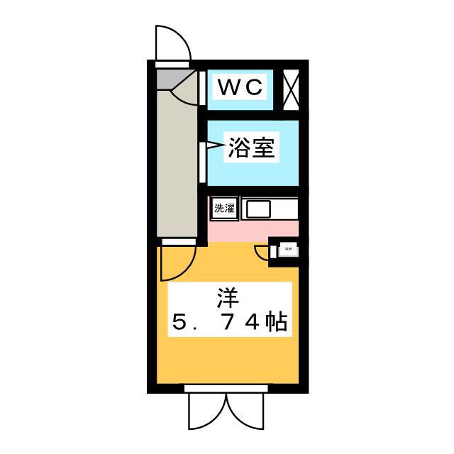 WITH PLACE上星川(ワンルーム/1階)の間取り写真