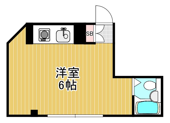 マンション和(ワンルーム/3階)の間取り写真