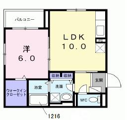 アジュール千川(1LDK/4階)の間取り写真
