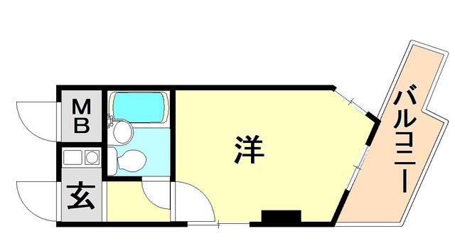 ライオンズマンション 神戸元町第II(1K/8階)の間取り写真
