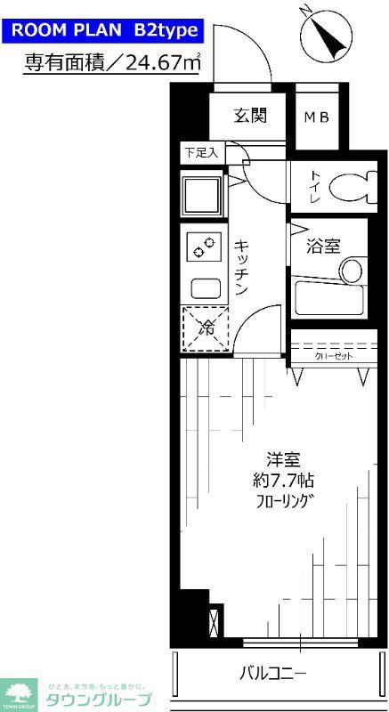 フェニックス横須賀中央(1K/9階)の間取り写真