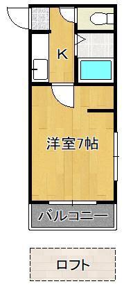 オリエンタル原町別院(1K/4階)の間取り写真