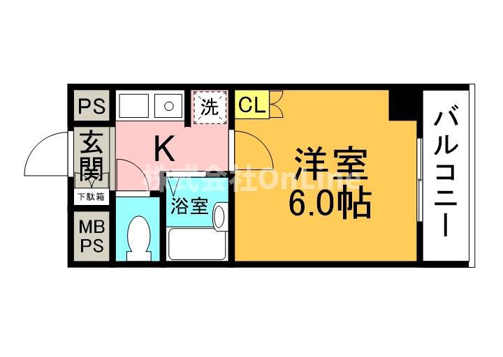 カーサパスコロ(1K/3階)の間取り写真