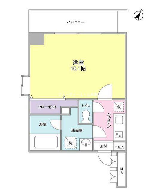 ユーキメゾン一番町(1K/2階)の間取り写真