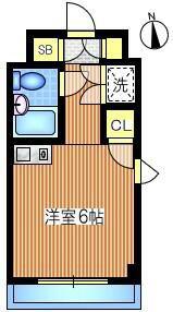パークサイド城北(ワンルーム/2階)の間取り写真