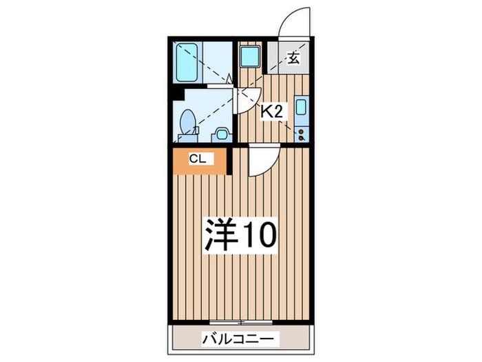 ルミナソナーレ横濱(1K/1階)の間取り写真