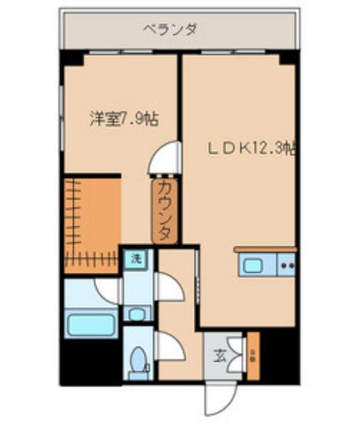 シルキーハイツ九段南2号館(1LDK/8階)の間取り写真