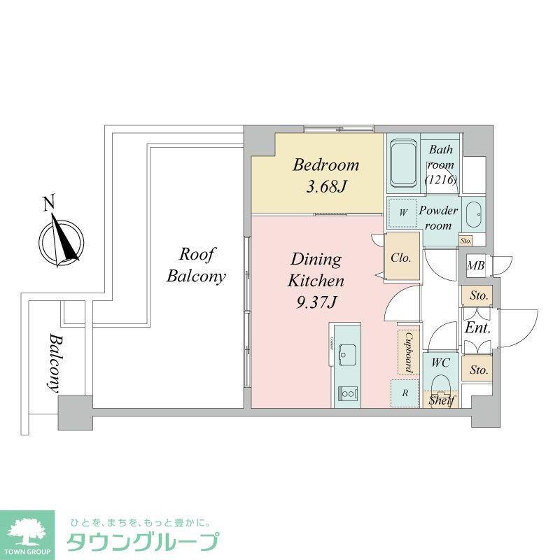 N-STAGE NISHIKUNITACHI(1K/6階)の間取り写真