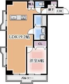 ライオンズマンション星ヶ丘(1LDK/5階)の間取り写真