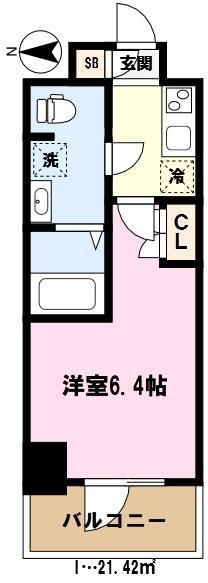 ライムレジデンスカワグチイースト(1K/3階)の間取り写真