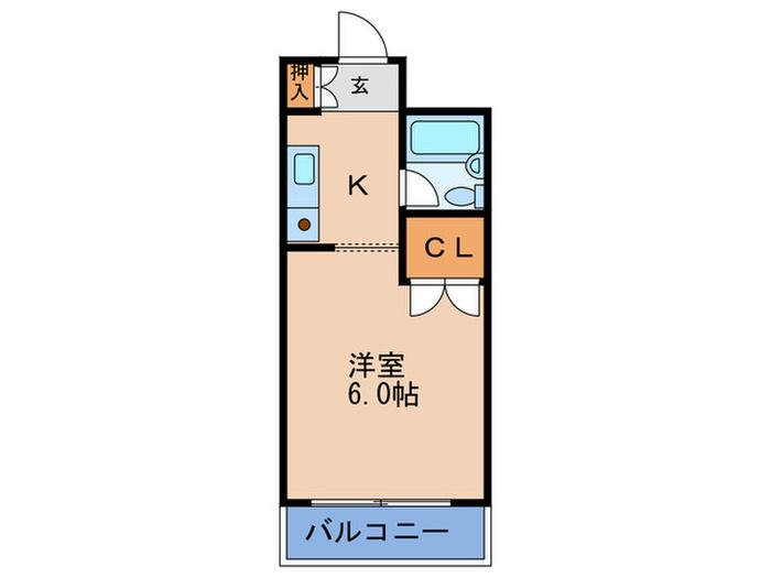 シャルム北梅田(1K/5階)の間取り写真