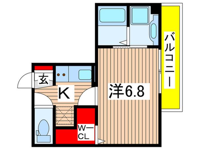 アンジュール綾瀬(1K/1階)の間取り写真