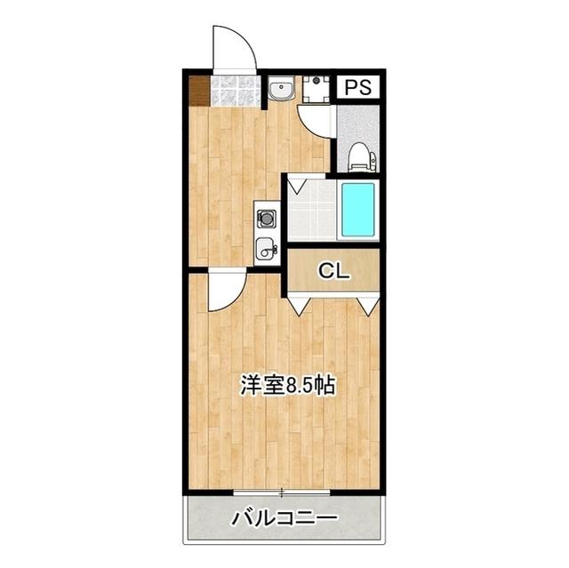 キャッスルM(1K/3階)の間取り写真