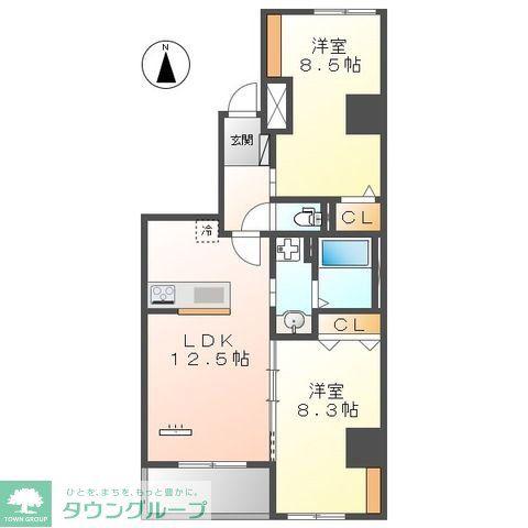 ラ カーサ明倫(2LDK/10階)の間取り写真