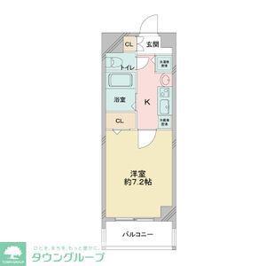 ベレーサ金山(1K/4階)の間取り写真