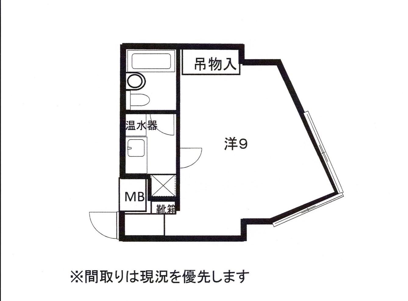 ライオンズマンション天文館(1K/2階)の間取り写真
