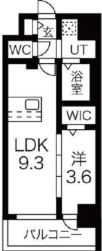 ファステート難波グランプリ(1LDK/5階)の間取り写真