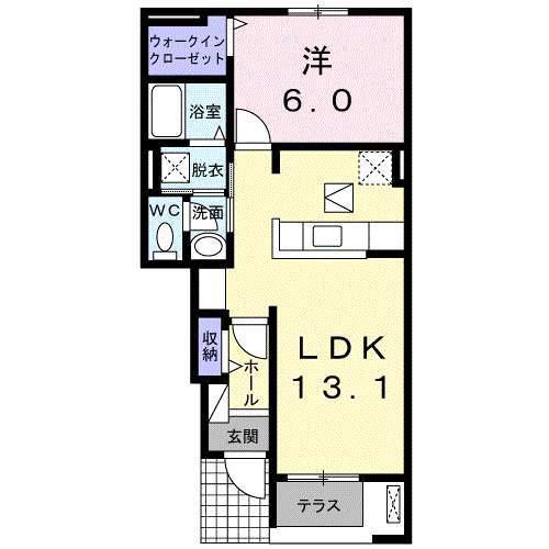 フェリーチェ(1LDK/1階)の間取り写真