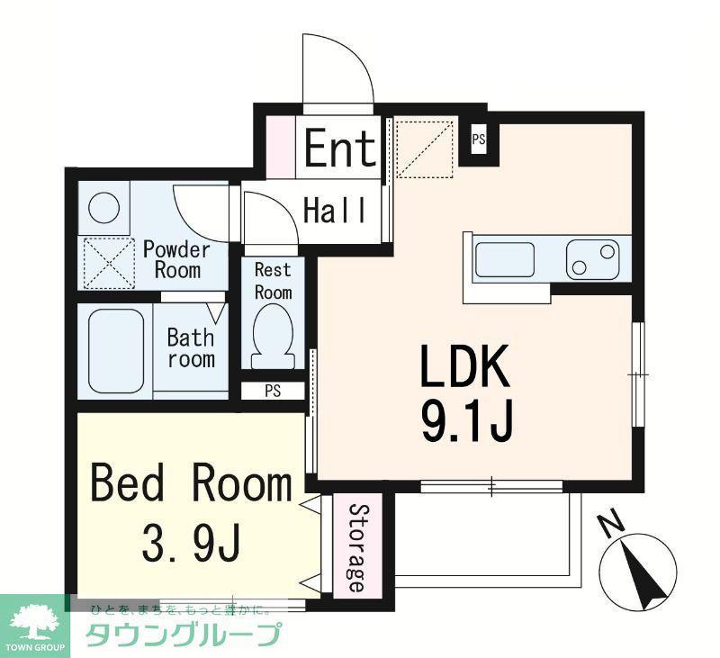 レジデンシア ベジャ(1LDK/1階)の間取り写真