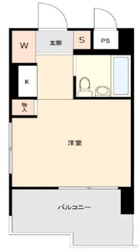 スカイコート西川口第5(ワンルーム/5階)の間取り写真