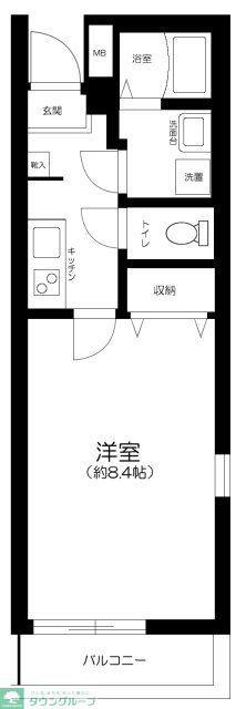 メルクリオ東川口(1K/3階)の間取り写真