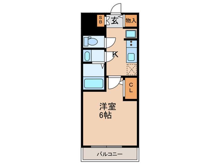 レジュールアッシュ神戸ハーバーランド(1K/3階)の間取り写真