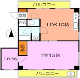 リバーサイド源田(1SLDK/1階)の間取り写真