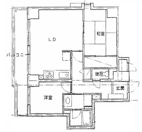 N・S FIVE東久留米(2DK/7階)の間取り写真