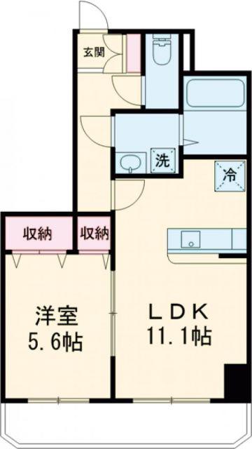 サンモールF.K.D(1LDK/6階)の間取り写真