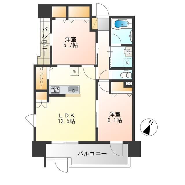 ジョワ方南町(2LDK/1階)の間取り写真