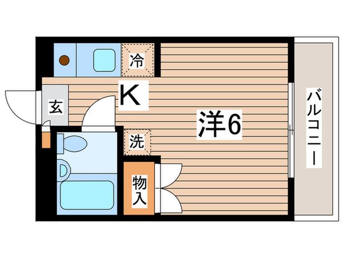 ハイムエリカ(1K/3階)の間取り写真