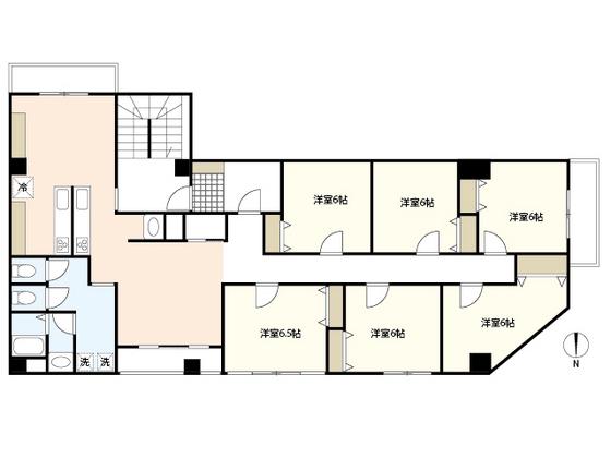 シェアサイト住吉(ワンルーム/4階)の間取り写真