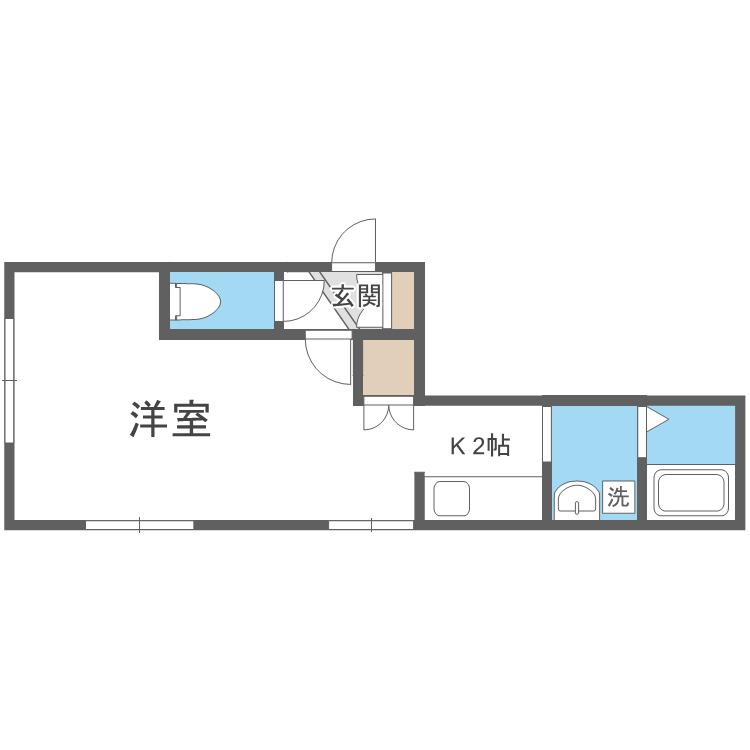 FILL RISE(1DK/3階)の間取り写真