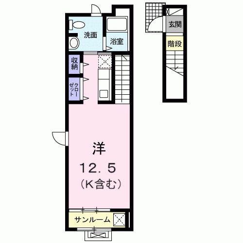 テラッツァ目白(ワンルーム/2階)の間取り写真