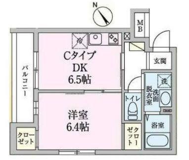 H・SII(1DK/3階)の間取り写真