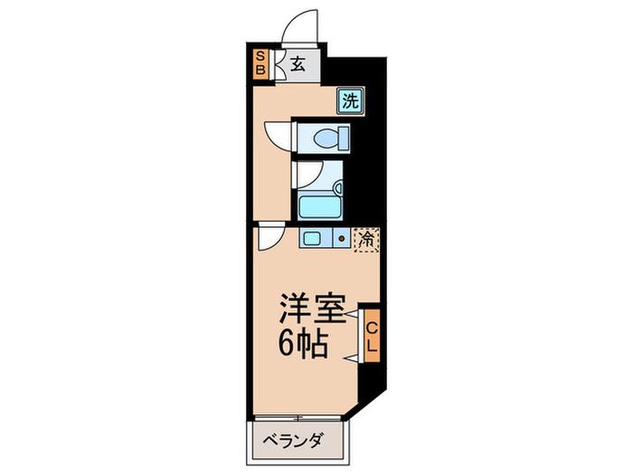 REVEUR SHINAGAWA-リヴェール品川(ワンルーム/4階)の間取り写真