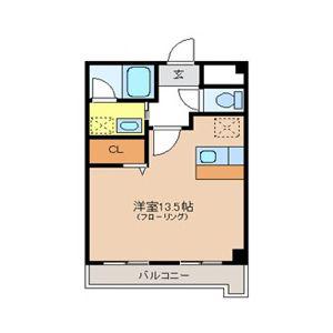 ファイブシティ(ワンルーム/6階)の間取り写真