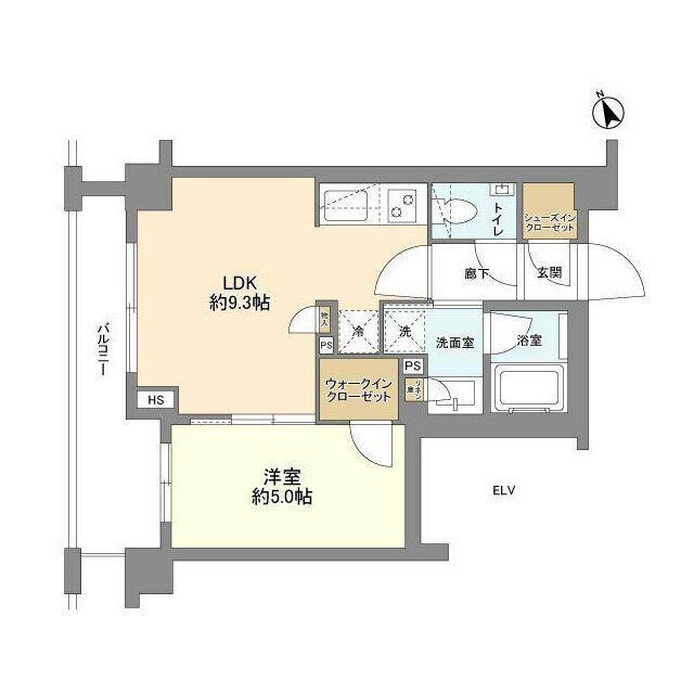 イノバス元住吉(1LDK/2階)の間取り写真