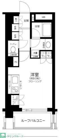 ダイナシティ高円寺(ワンルーム/6階)の間取り写真